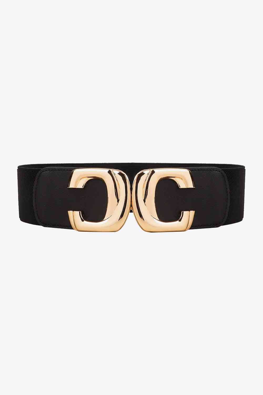 Zinc Alloy Buckle Elastic Wide Belt - Estora_Online