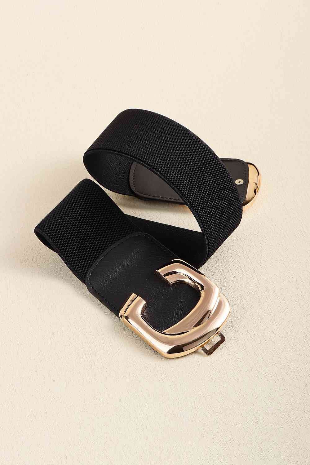 Zinc Alloy Buckle Elastic Wide Belt - Estora_Online