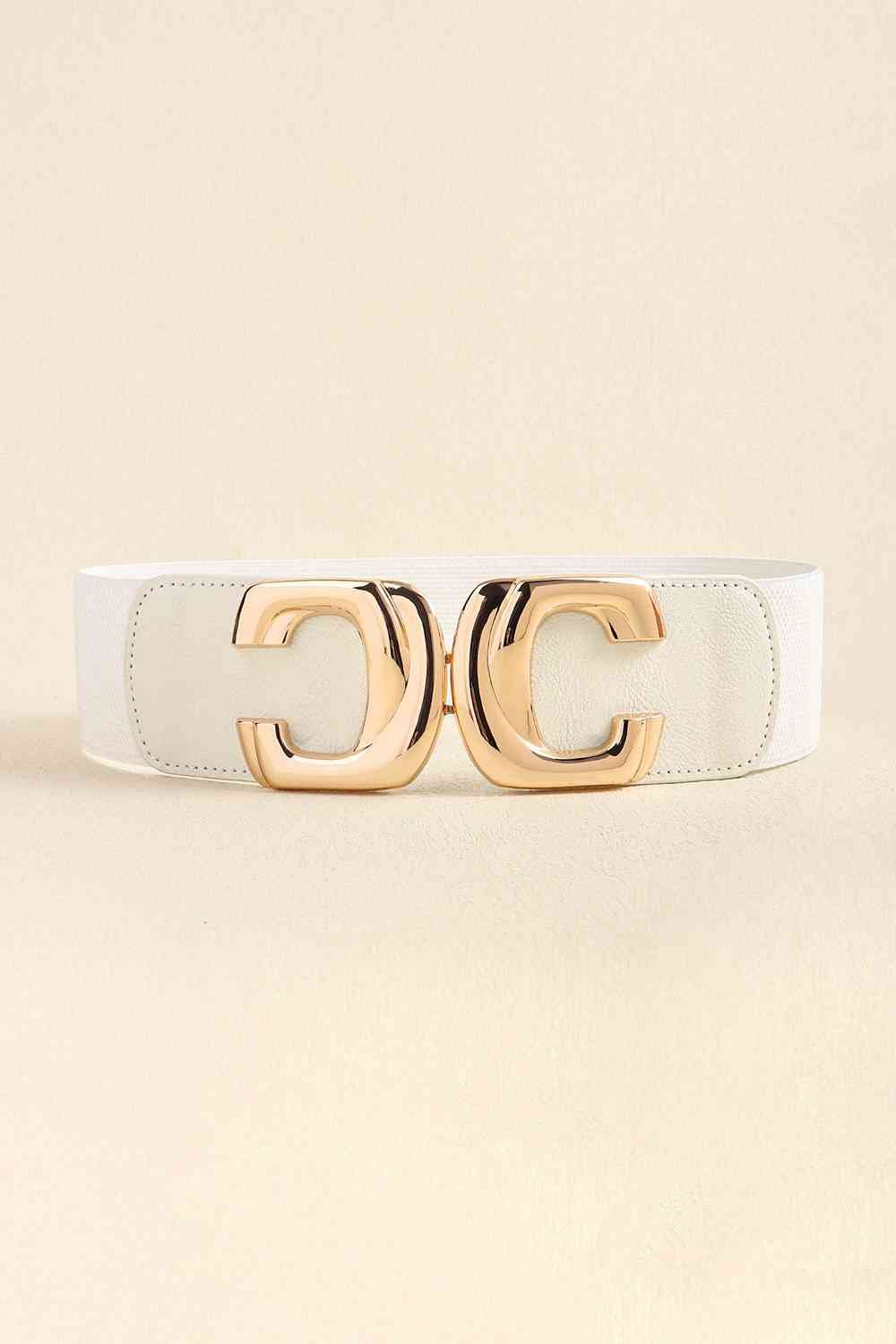 Zinc Alloy Buckle Elastic Wide Belt - Estora_Online