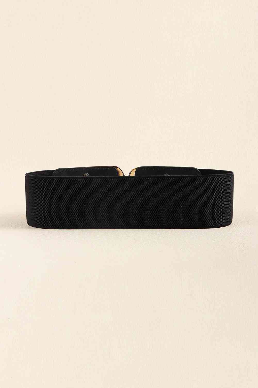 Zinc Alloy Buckle Elastic Wide Belt - Estora_Online