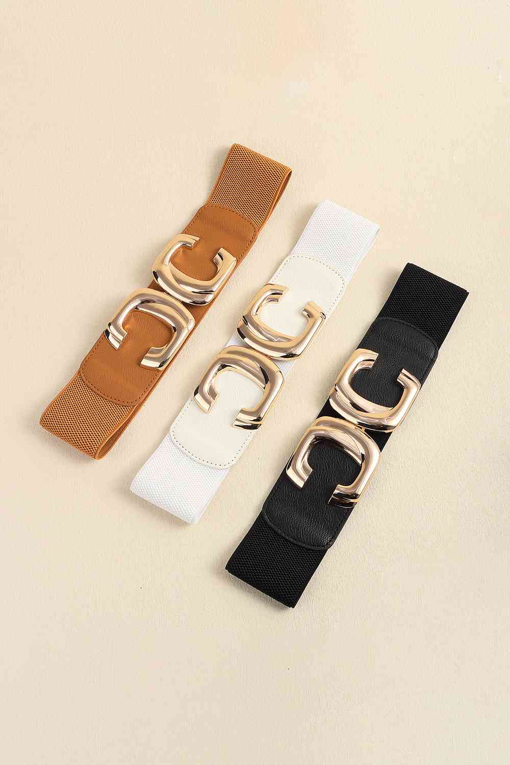 Zinc Alloy Buckle Elastic Wide Belt - Estora_Online
