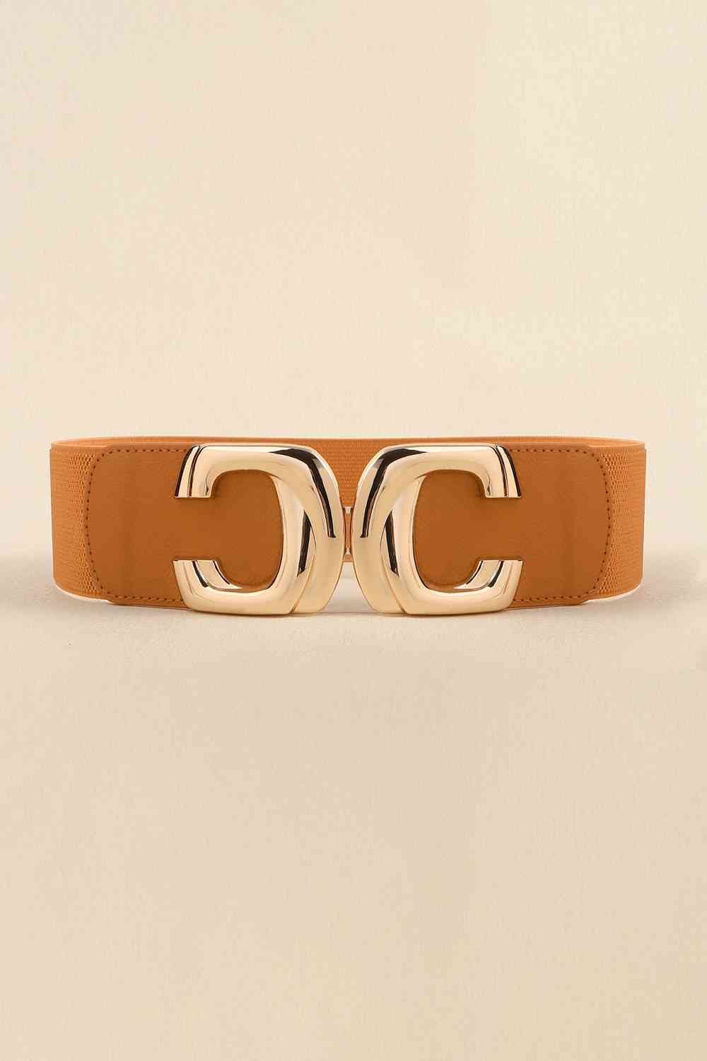 Zinc Alloy Buckle Elastic Wide Belt - Estora_Online