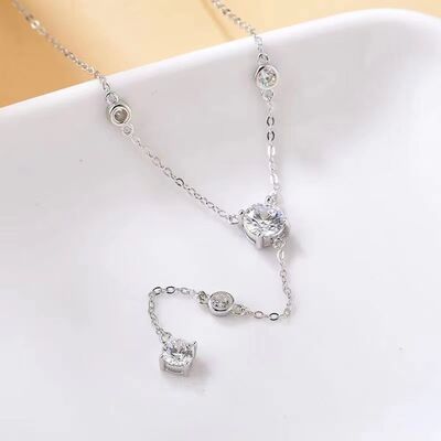 1.5 Carat Moissanite 925 Sterling Silver Necklace - Estora_Online