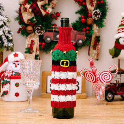 2-Piece Cable-Knit Wine Bottle Covers - Estora_Online