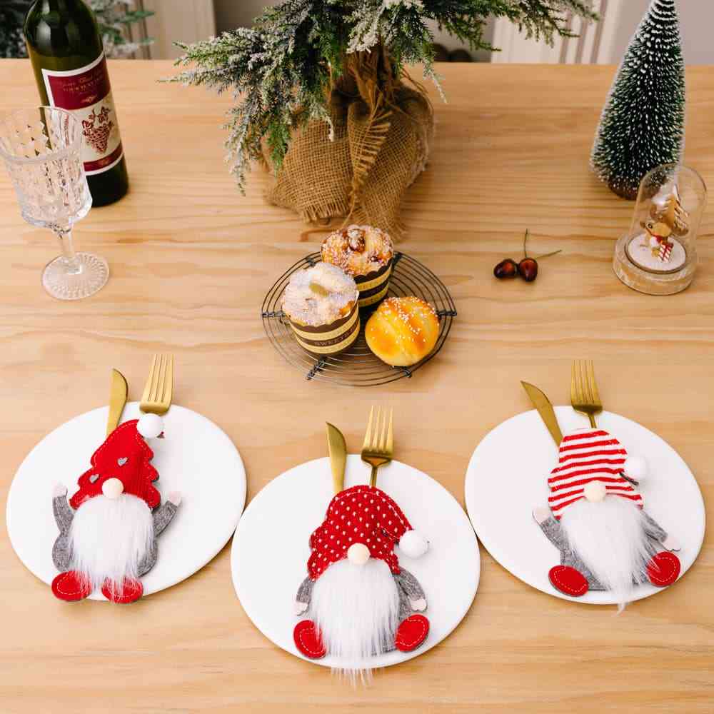 3-Piece Faceless Gnome Cutlery Holders - Estora_Online