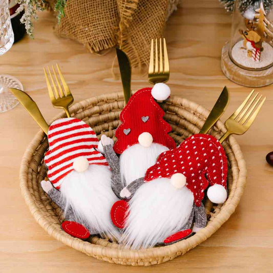 3-Piece Faceless Gnome Cutlery Holders - Estora_Online