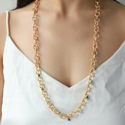 Alloy Iron Heart Shape Chain Necklace - Estora_Online