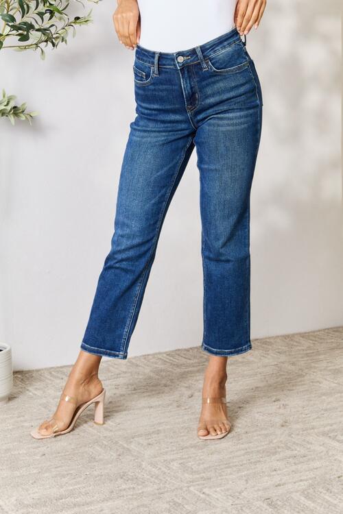 BAYEAS Cropped Straight Jeans - Estora_Online