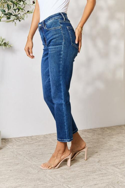 BAYEAS Cropped Straight Jeans - Estora_Online