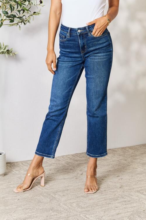 BAYEAS Cropped Straight Jeans - Estora_Online