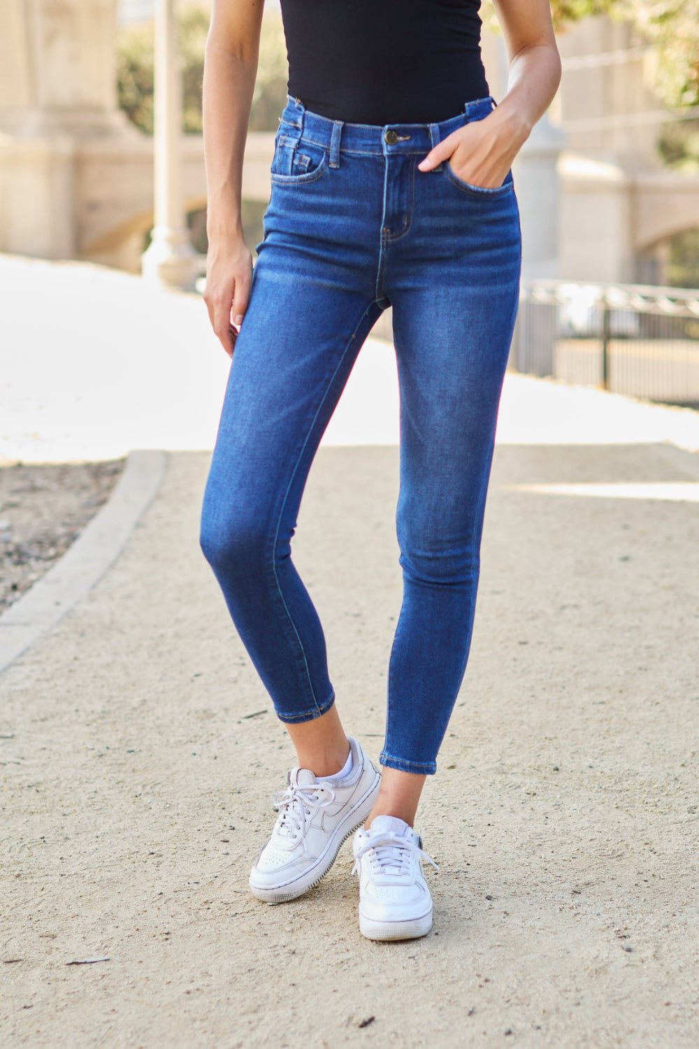 BAYEAS Skinny Cropped Jeans - Estora_Online