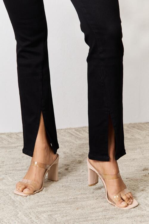 BAYEAS Slit Bootcut Jeans - Estora_Online