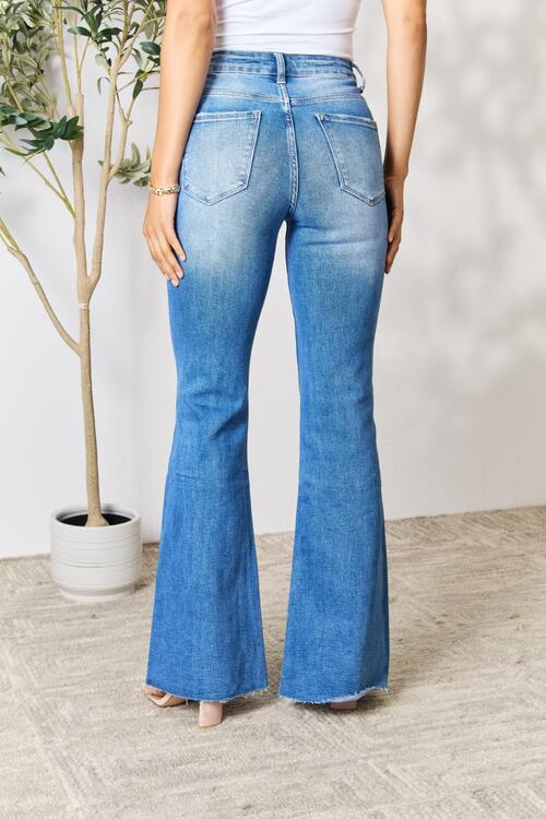 BAYEAS Slit Flare Jeans - Estora_Online