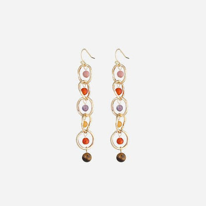 Beaded Alloy Dangle Earrings - Estora_Online