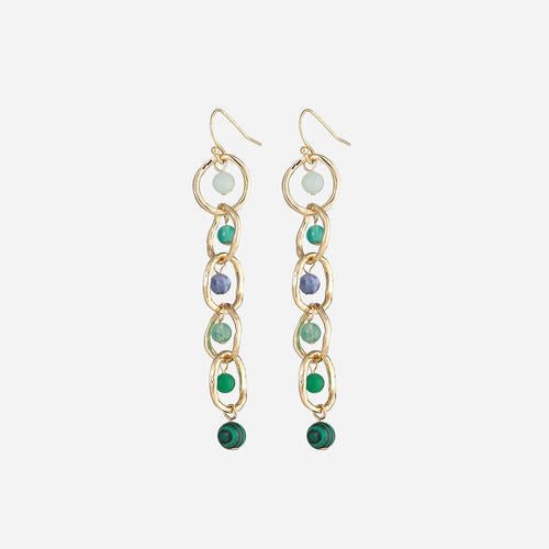 Beaded Alloy Dangle Earrings - Estora_Online