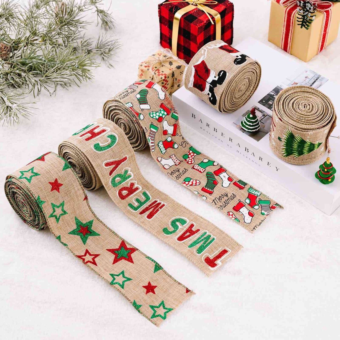 Christmas Polyester Ribbon - Estora_Online