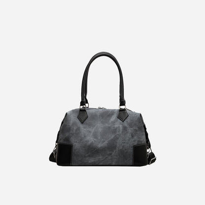 Contrast PU Leather Shoulder Bag - Estora_Online