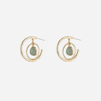 Geometric Teardrop Shape Alloy Earrings - Estora_Online