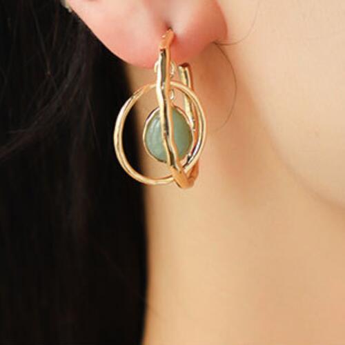 Geometric Teardrop Shape Alloy Earrings - Estora_Online