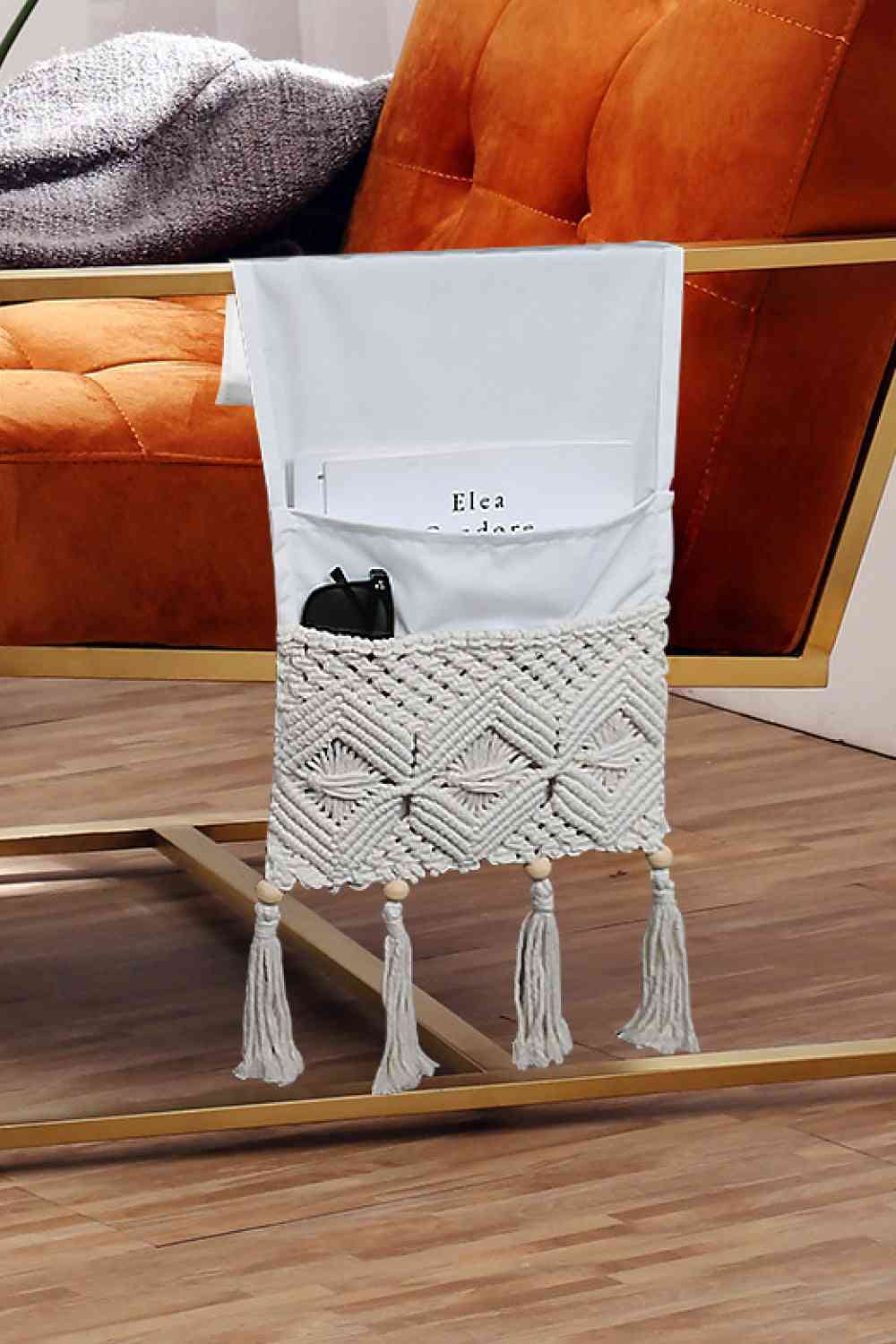 Macrame Sofa Armrest Magazine Holder - Estora_Online