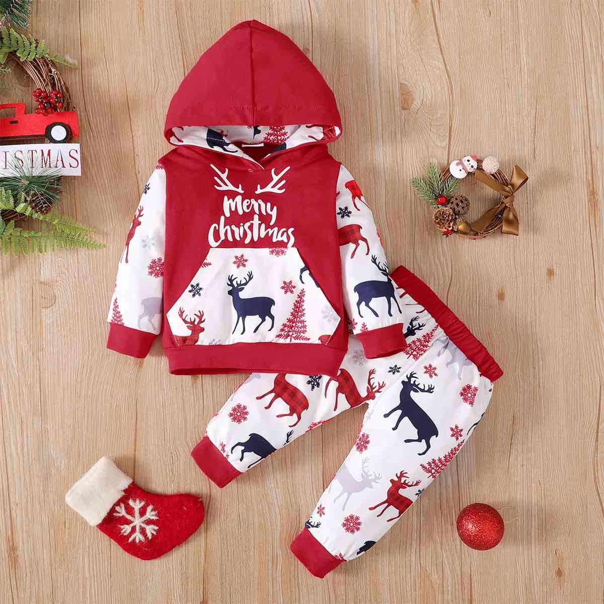 MERRY CHRISTMAS Hoodie and Pants Set - Estora_Online