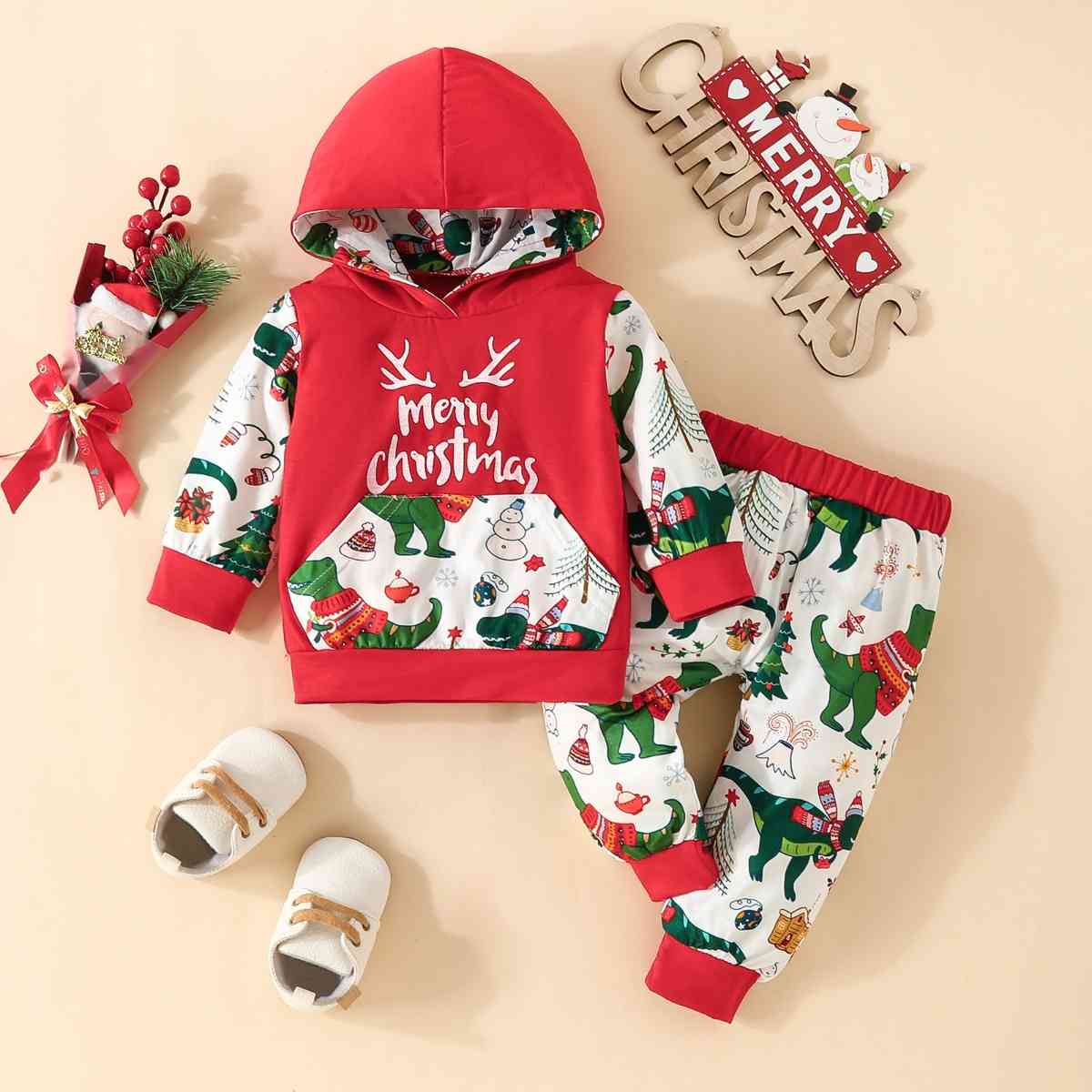 MERRY CHRISTMAS Hoodie and Pants Set - Estora_Online