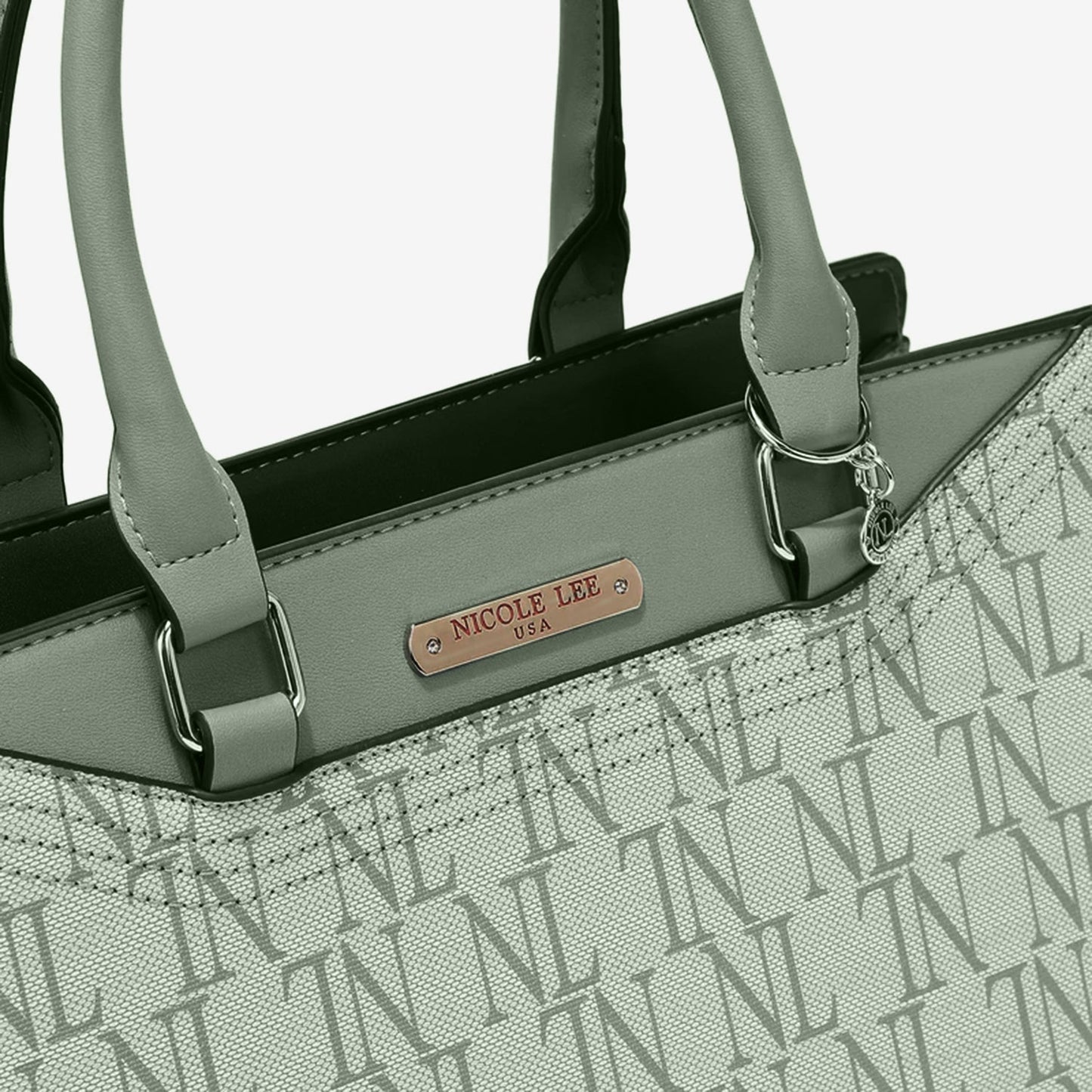 Nicole Lee USA 3-Piece Letter Print Texture Handbag Set - Estora_Online