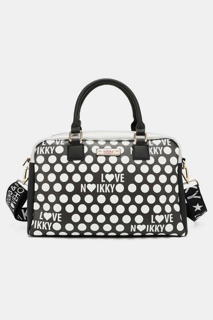 Nicole Lee USA Contrast Polka Dot Handbag - Estora_Online