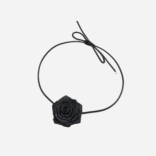 PU Leather Rope Rose Shape Necklace - Estora_Online