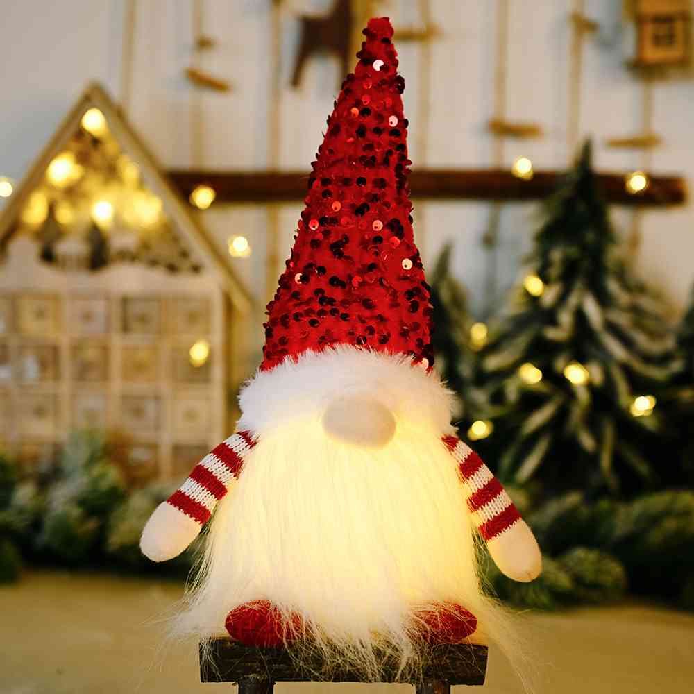 Sequin Light-Up Faceless Gnome - Estora_Online