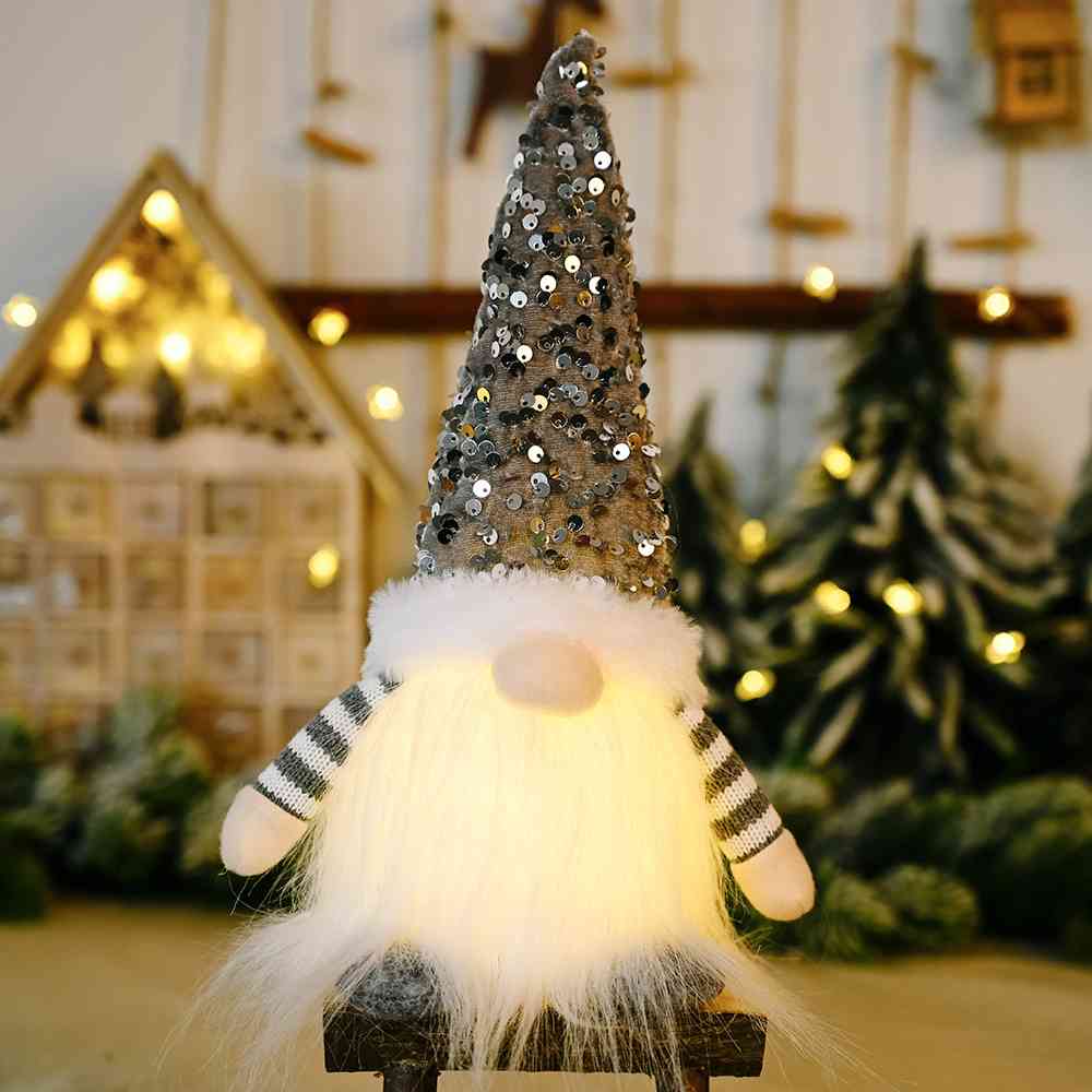 Sequin Light-Up Faceless Gnome - Estora_Online