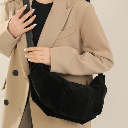 Suede Dumpling Bag - Estora_Online