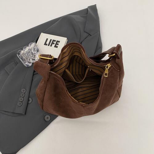 Suede Shoulder Bag - Estora_Online