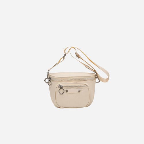 Texture PU Leather Crossbody Bag - Estora_Online