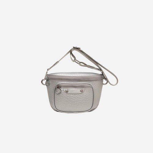 Texture PU Leather Crossbody Bag - Estora_Online