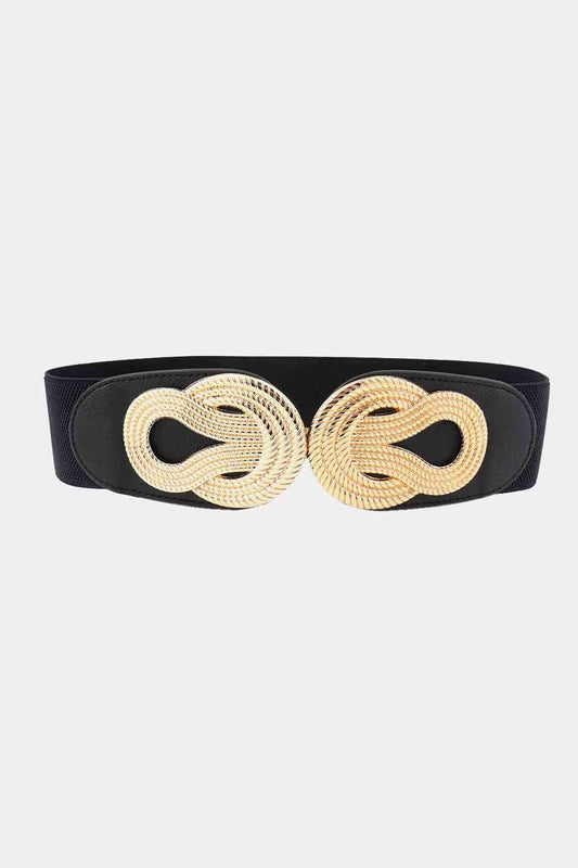 Twisted Alloy Buckle Wide Belt - Estora_Online