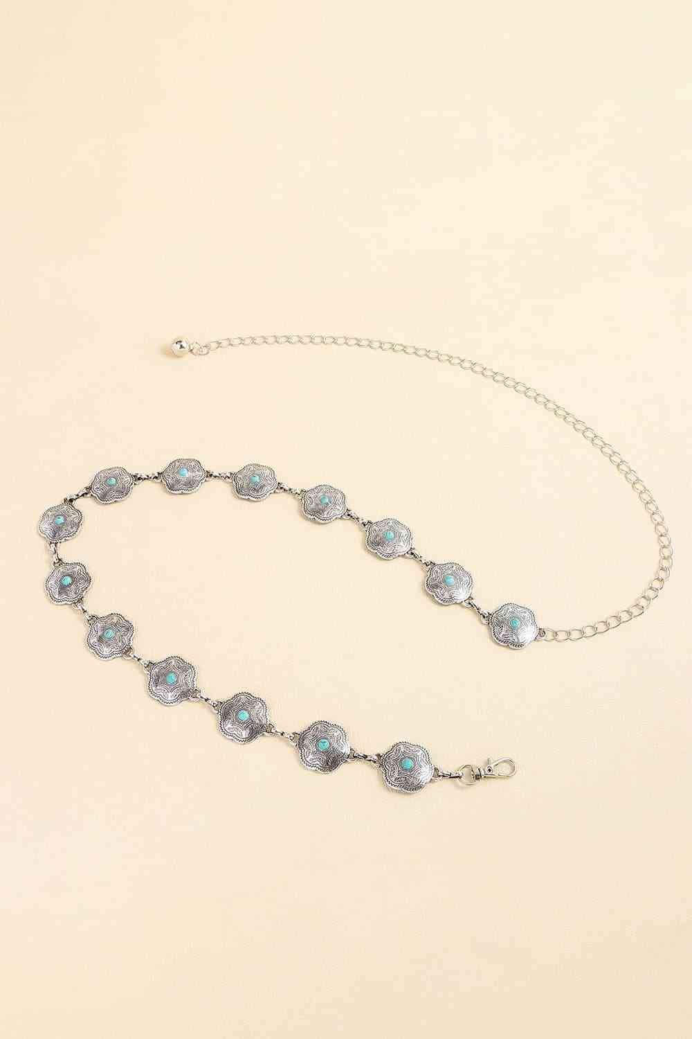 Vintage Turquoise Alloy Belt - Estora_Online