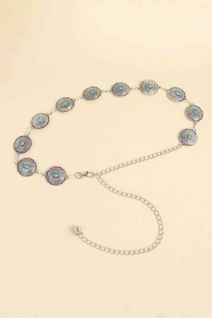 Vintage Turquoise Alloy Belt - Estora_Online