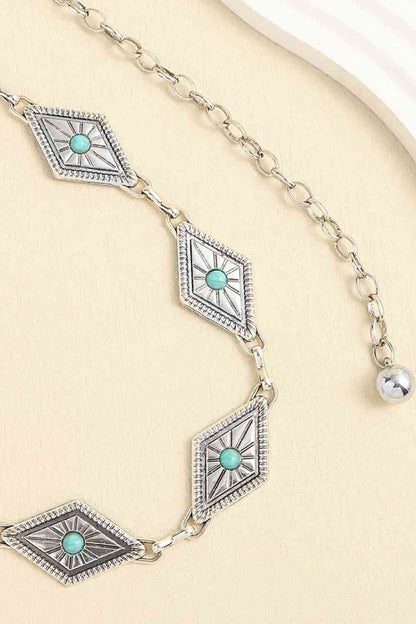 Vintage Turquoise Alloy Belt - Estora_Online