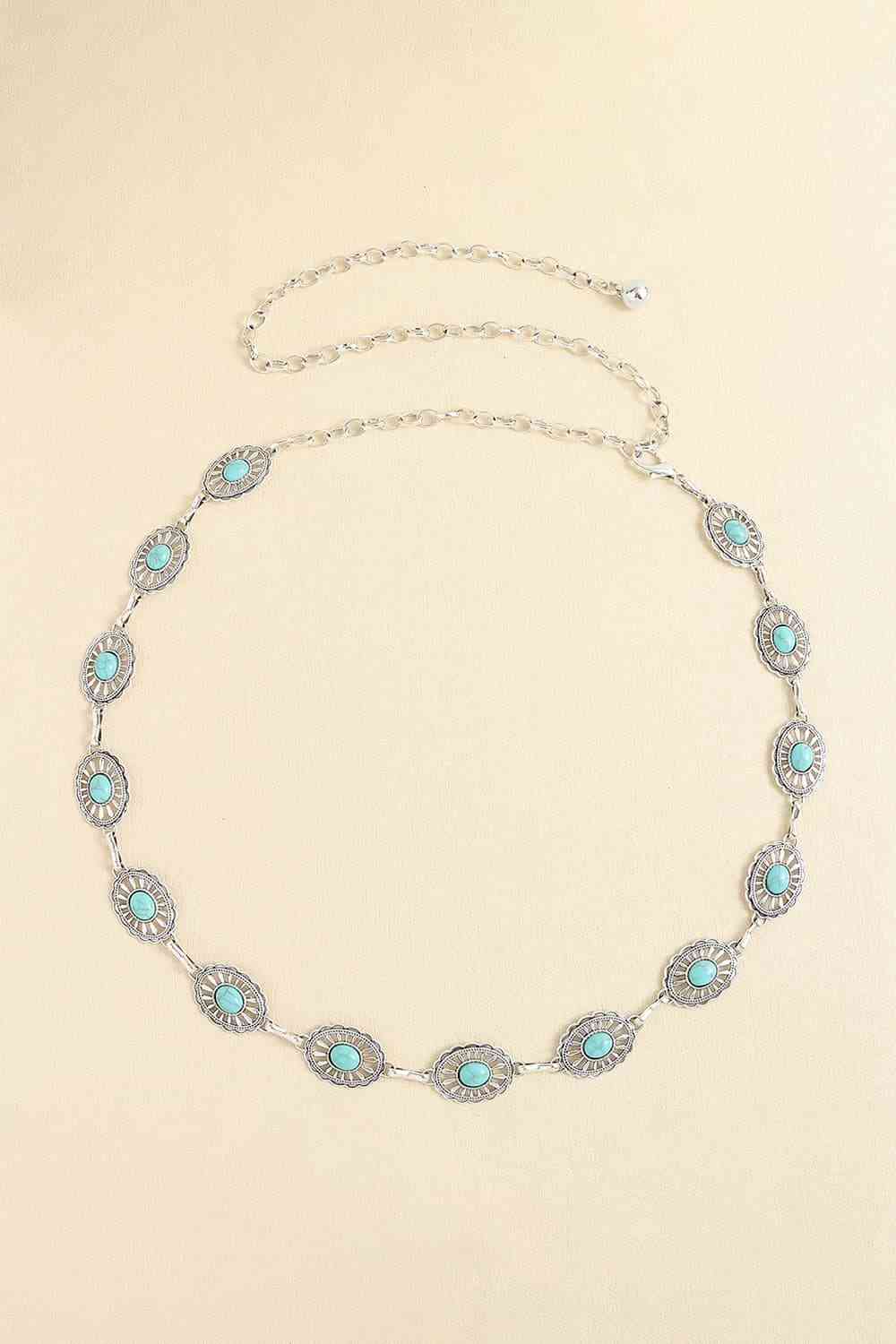 Vintage Turquoise Alloy Belt - Estora_Online