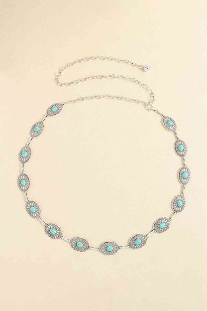 Vintage Turquoise Alloy Belt - Estora_Online