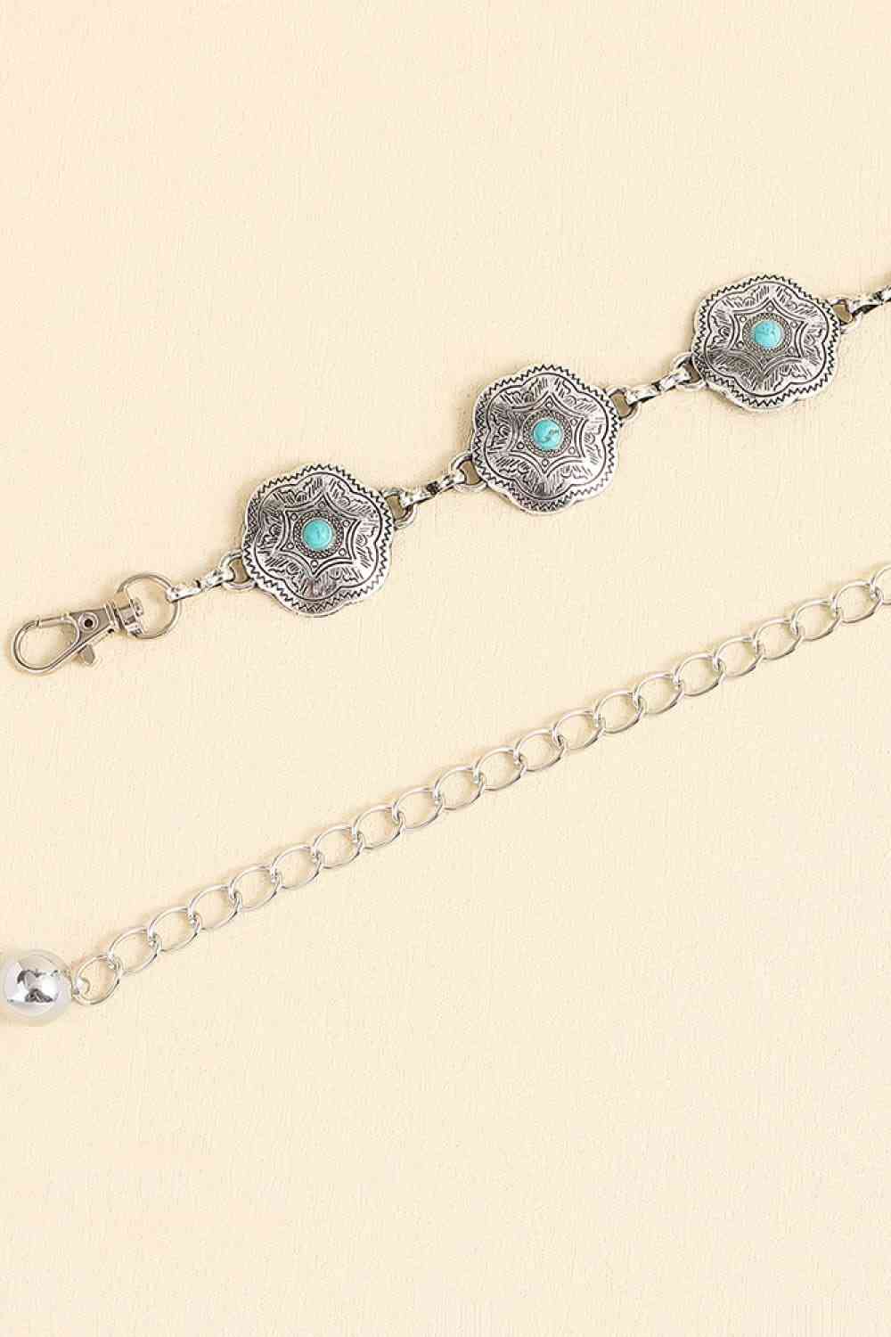 Vintage Turquoise Alloy Belt - Estora_Online