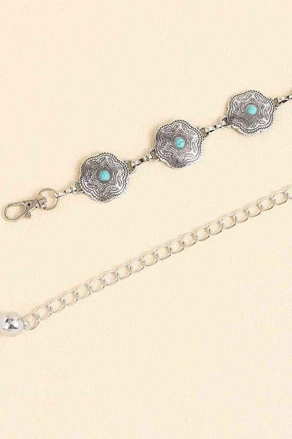 Vintage Turquoise Alloy Belt - Estora_Online