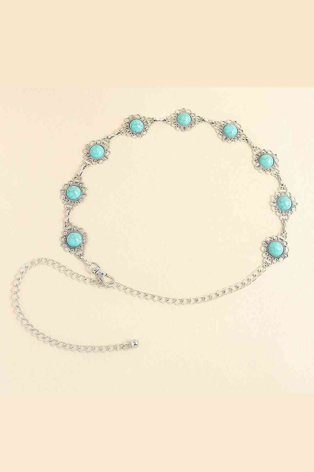 Vintage Turquoise Alloy Belt - Estora_Online