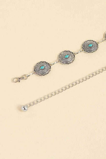 Vintage Turquoise Alloy Belt - Estora_Online