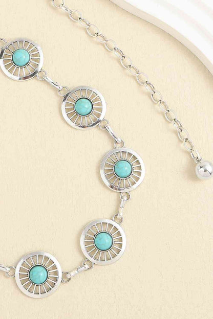 Vintage Turquoise Alloy Belt - Estora_Online