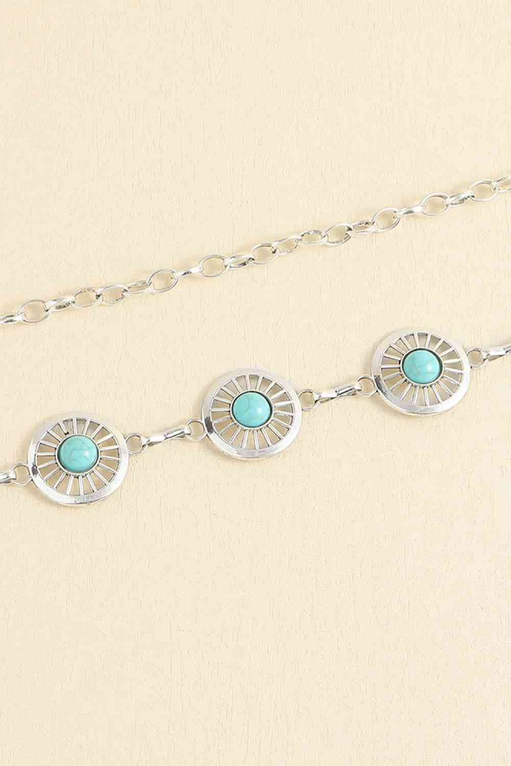 Vintage Turquoise Alloy Belt - Estora_Online