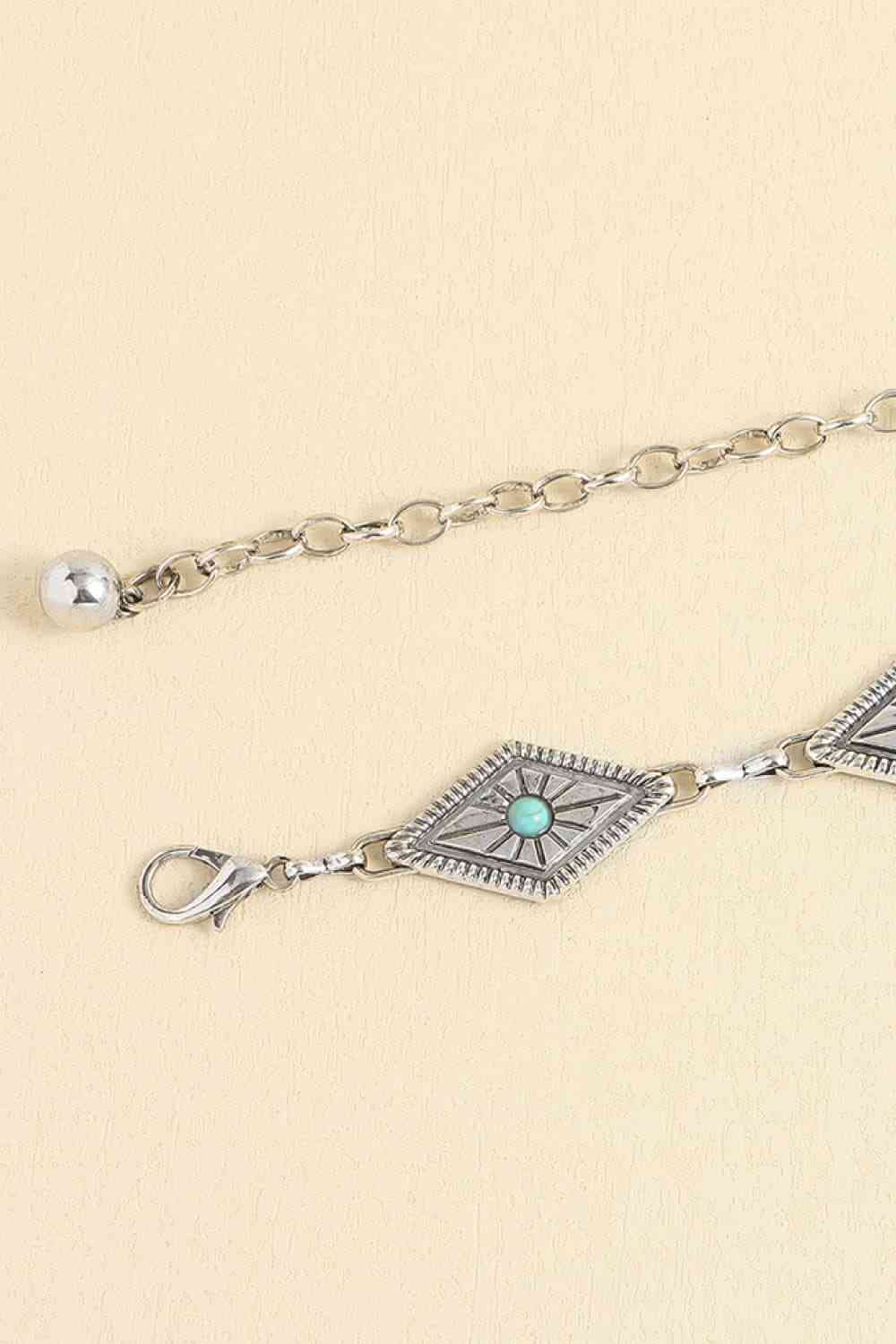 Vintage Turquoise Alloy Belt - Estora_Online