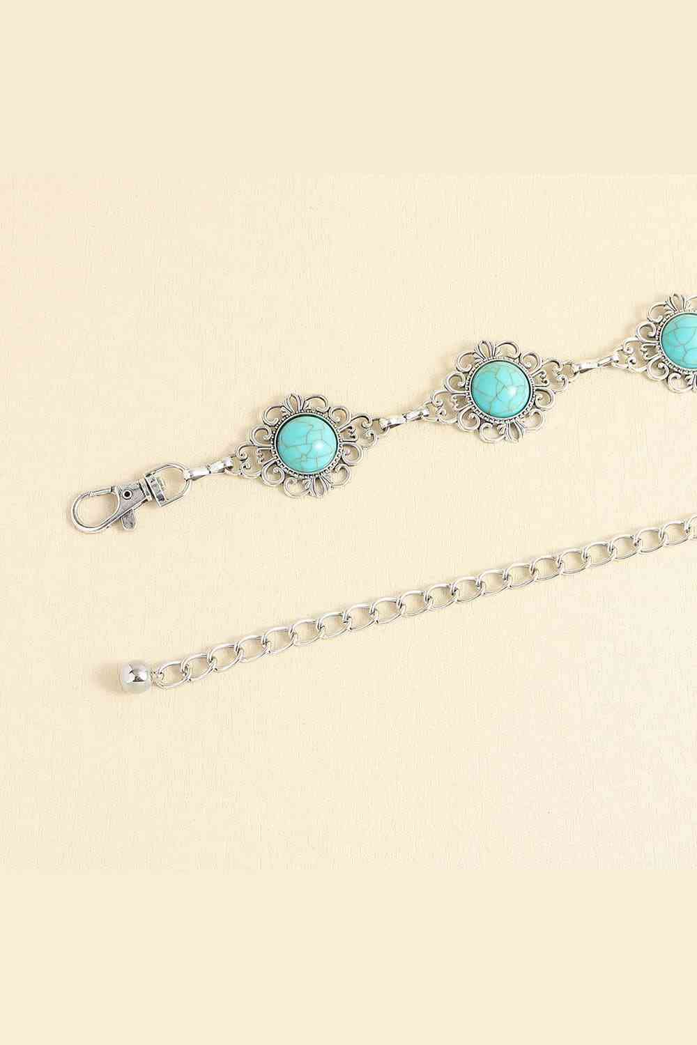 Vintage Turquoise Alloy Belt - Estora_Online