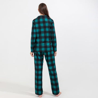 Women Plaid Shirt and Pants Set - Estora_Online